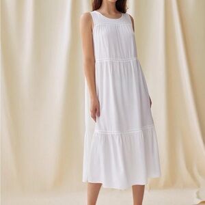 Summer white maxi dress